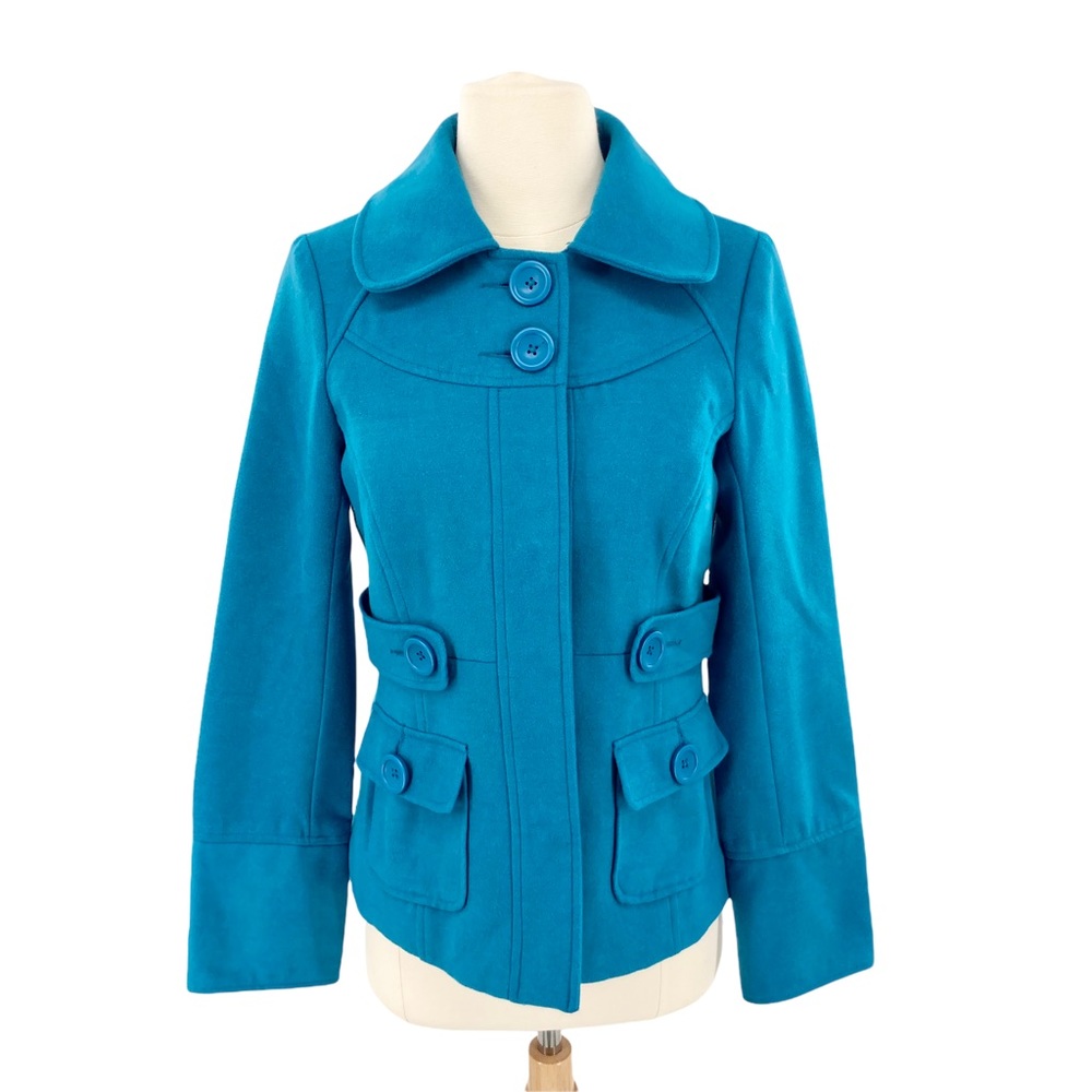 🍄Host pick! Jack teal pea coat size S